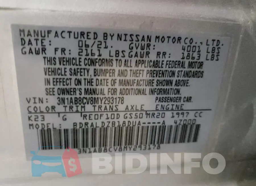 3N1AB8CV8MY293178 Photo# 12