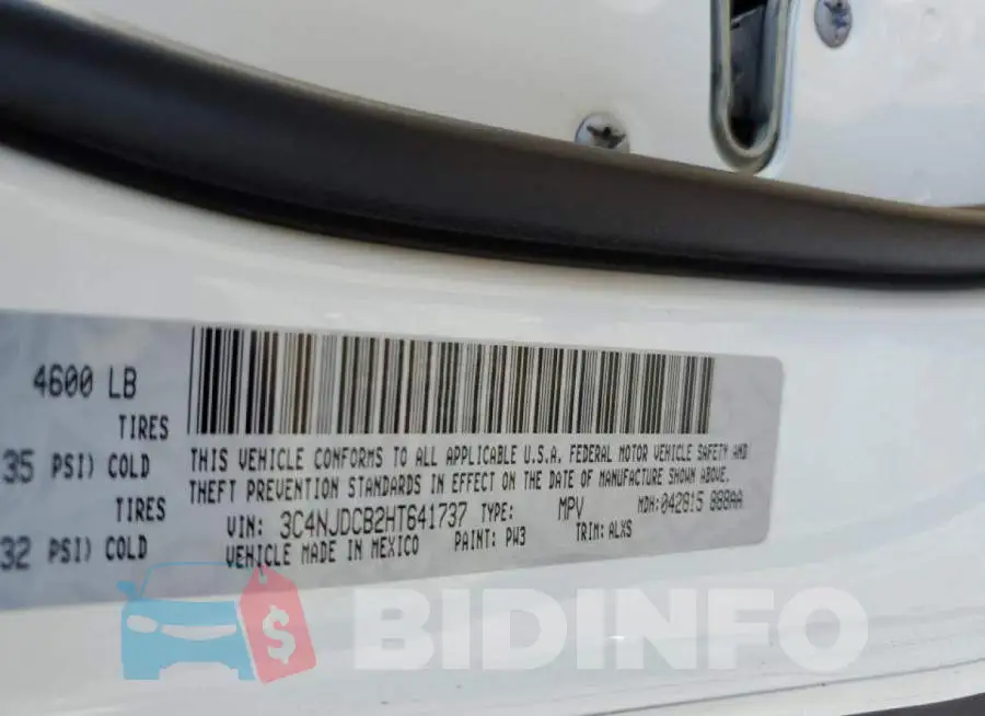 3C4NJDCB2HT641737 Photo# 10