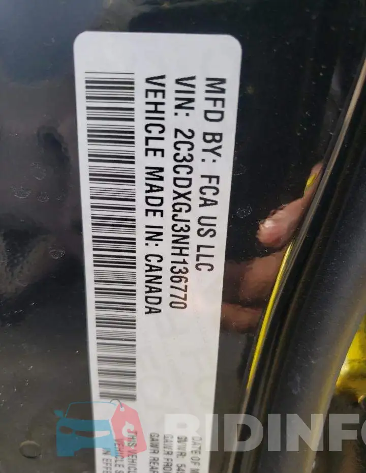 2C3CDXGJ3NH136770 Photo# 12