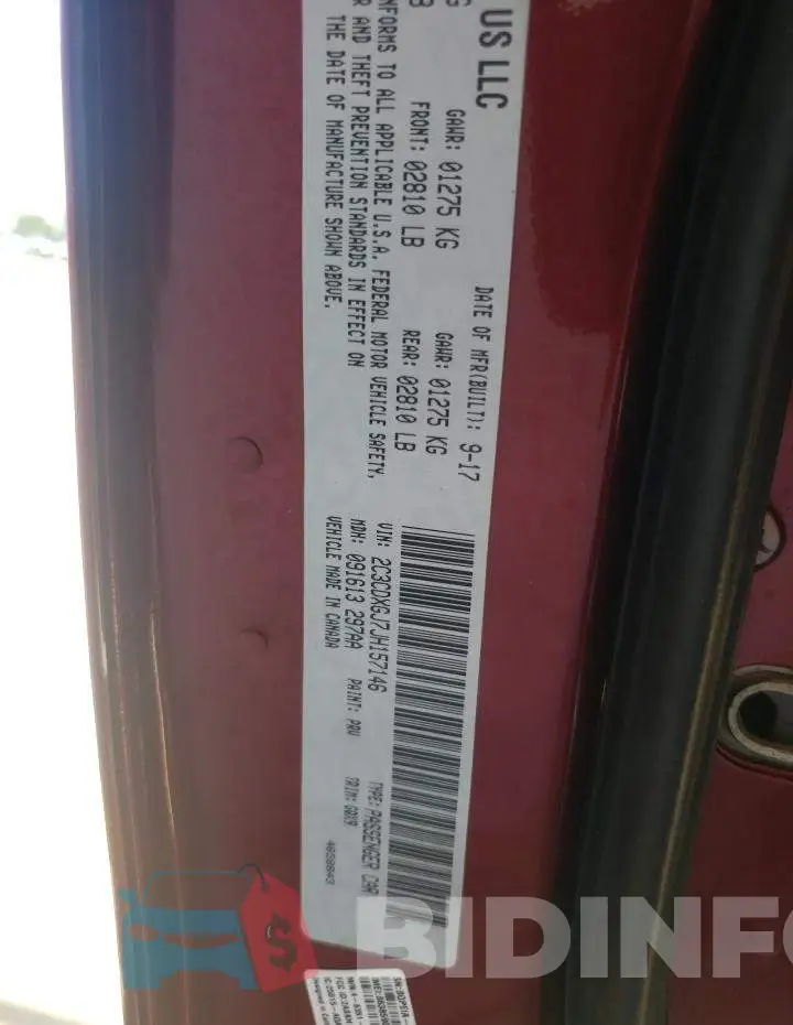 2C3CDXGJ7JH157146 Photo# 10