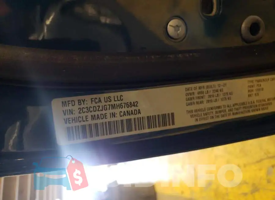 2C3CDZJG7MH676842 Photo# 10