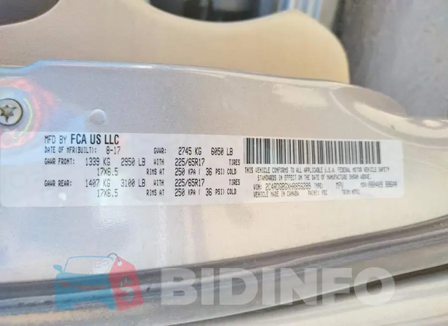 2C4RDGBGXHR856289 Photo# 10