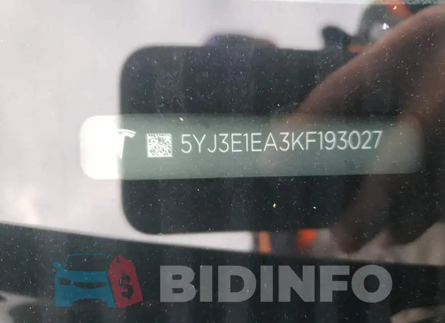 5YJ3E1EA3KF193027 Photo# 10
