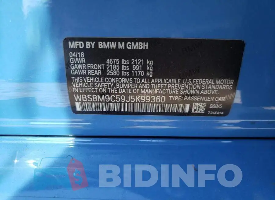 WBS8M9C59J5K99360 Photo# 10