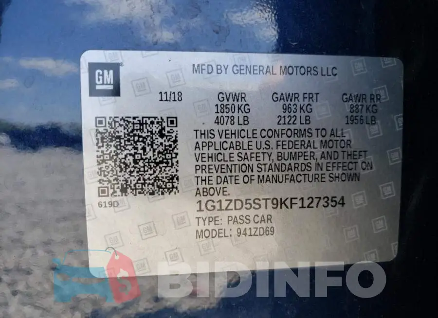 1G1ZD5ST9KF127354 Photo# 10