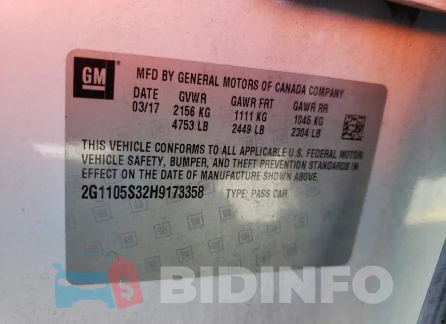 2G1105S32H9173358 Photo# 10