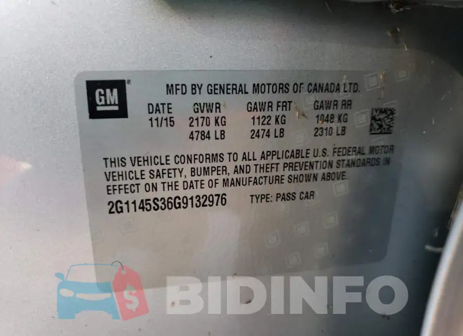 2G1145S36G9132976 Photo# 10
