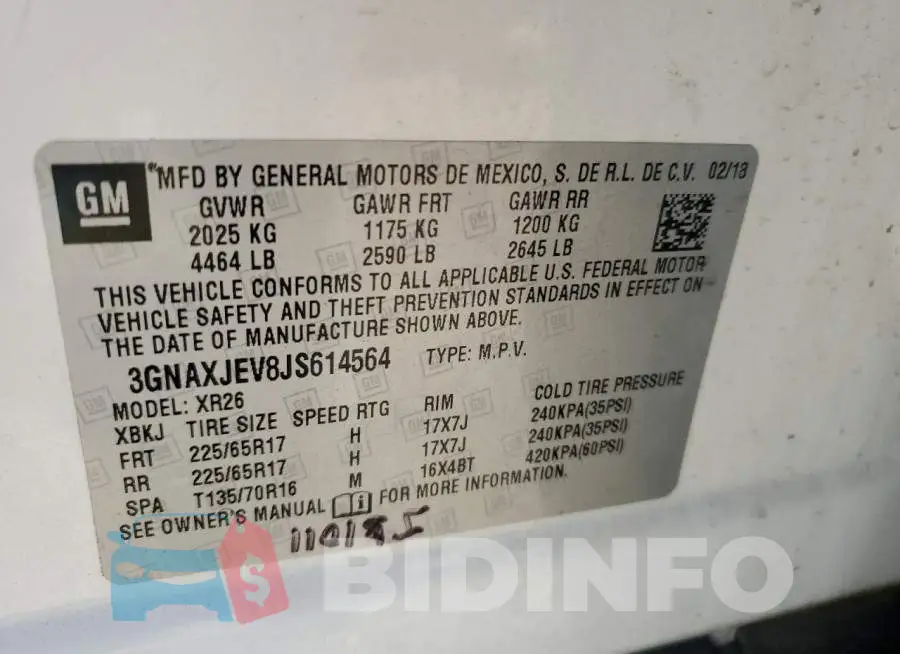 3GNAXHEV6LS701844 Photo# 13