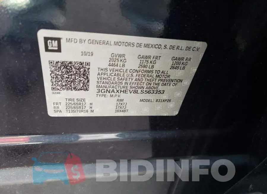 3GNAXHEV8LS563353 Photo# 10