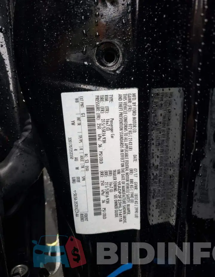 1FADP3F23HL314118 Photo# 13