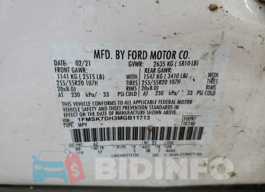 1FMSK7DH3MGB11713 Photo# 10