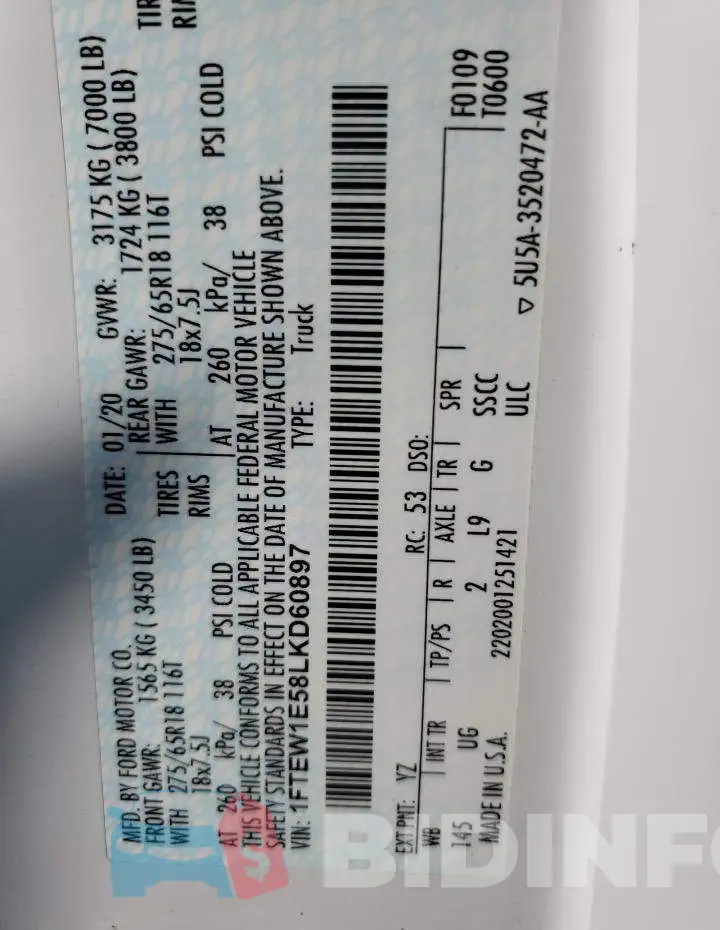 1FTEW1E58LKD60897 Photo# 10