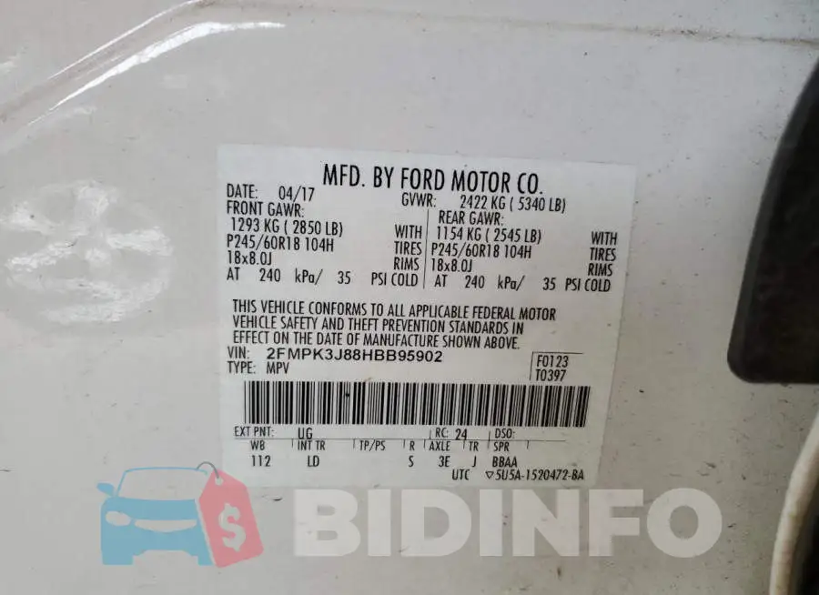 2FMPK3J88HBB95902 Photo# 10