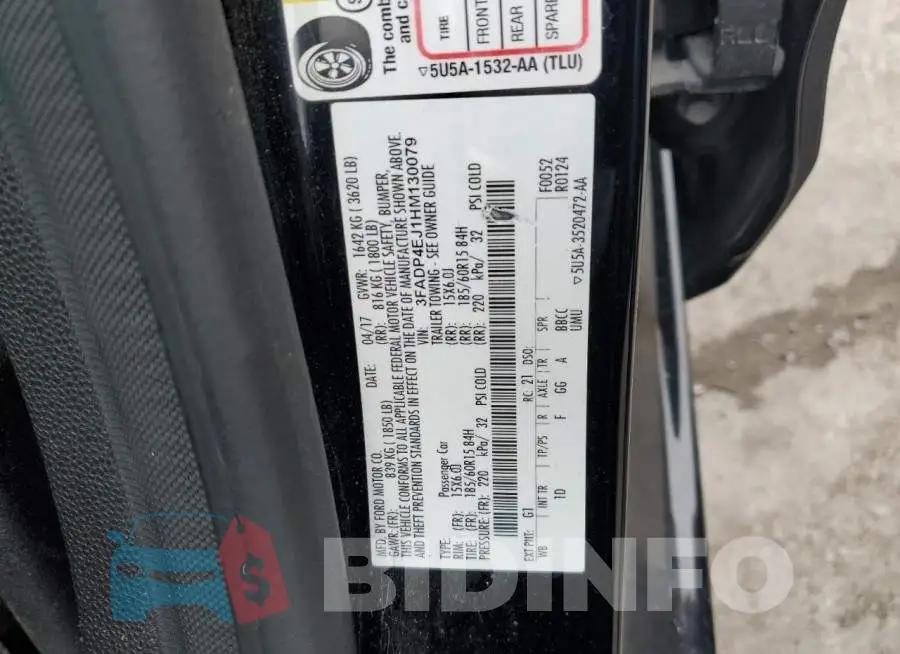3FADP4EJ1HM130079 Photo# 10