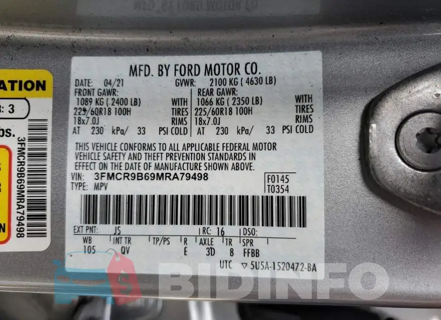 3FMCR9B69MRA79498 Photo# 10