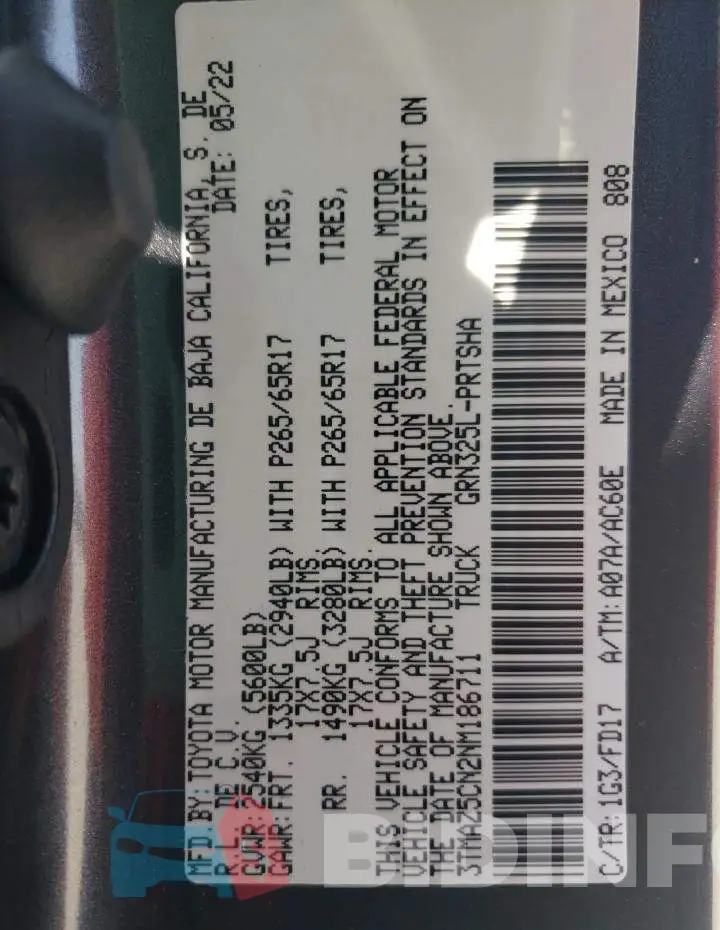 3TMAZ5CN2NM186711 Photo# 10