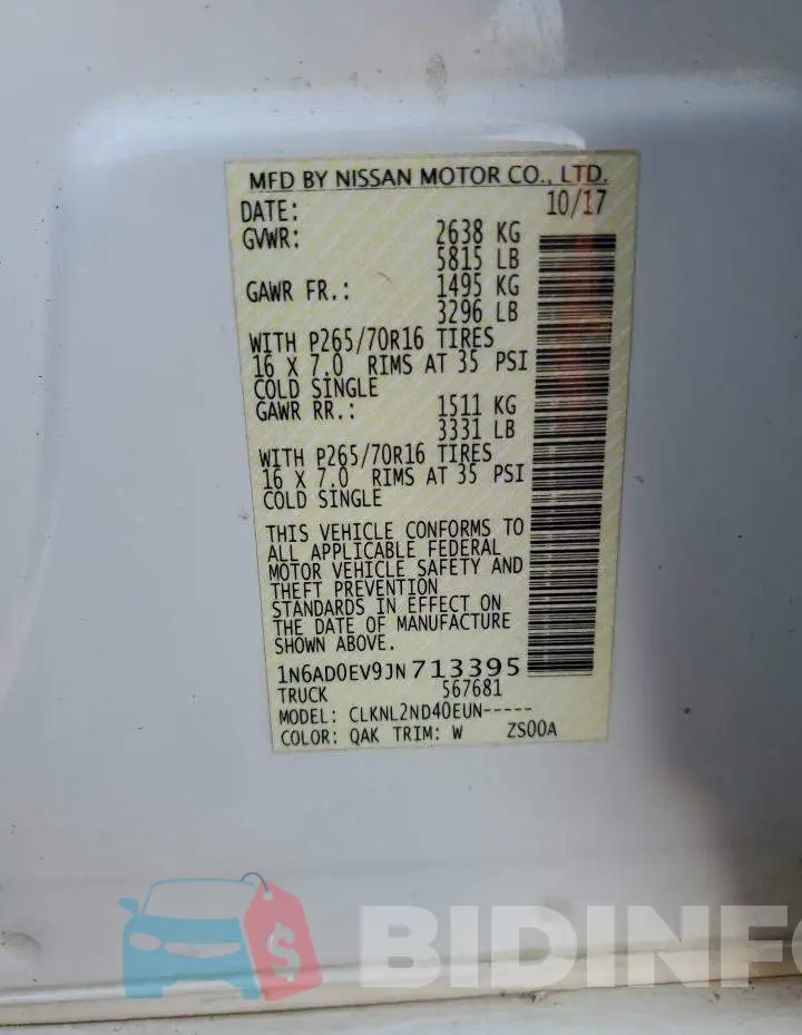 1N6AD0EV9JN713395 Photo# 12