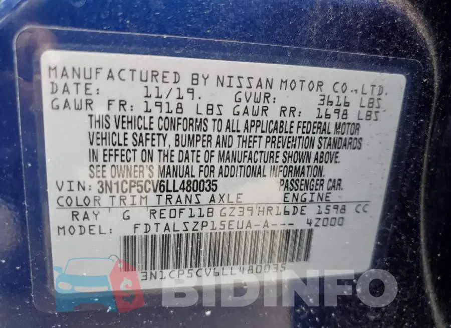 3N1CP5CV6LL480035 Photo# 10