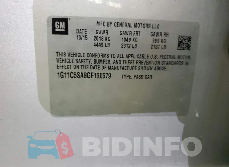 1G11C5SA8GF150579 Photo# 12