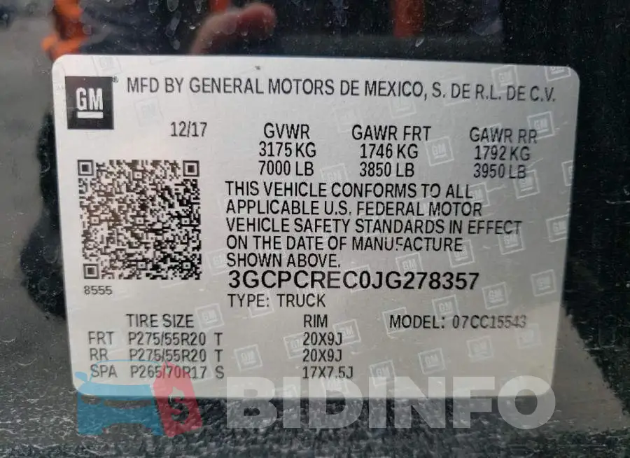 3GCPCREC0JG278357 Photo# 10