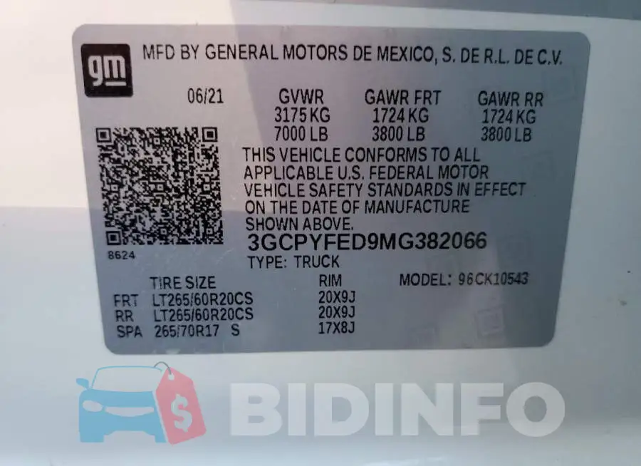 3GCPYFED9MG382066 Photo# 12