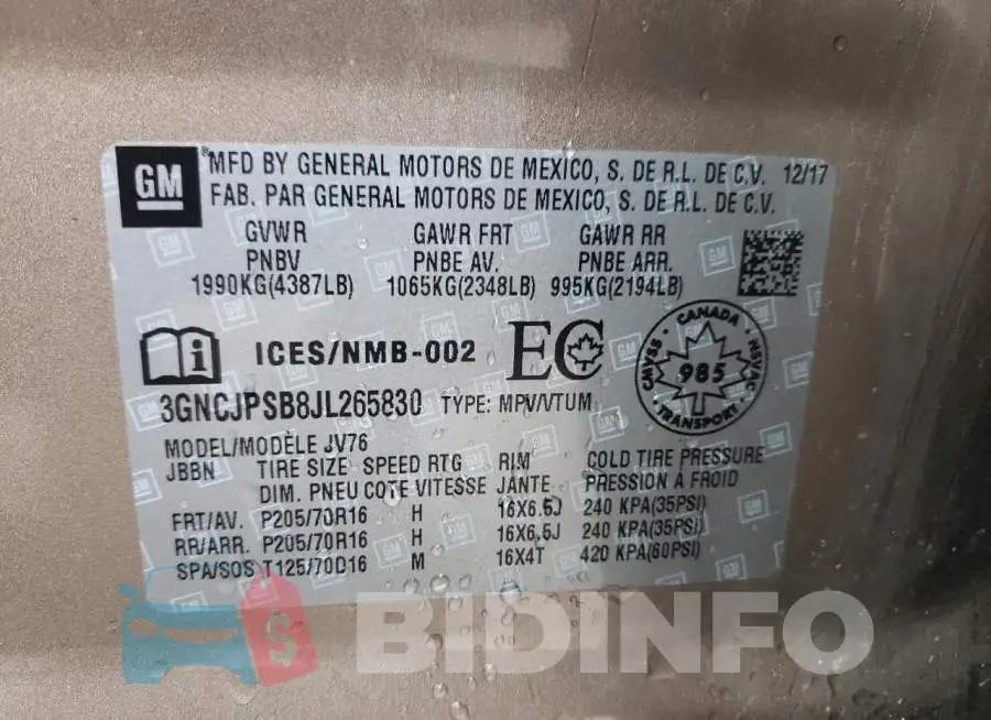 3GNCJPSB8JL265830 Photo# 10