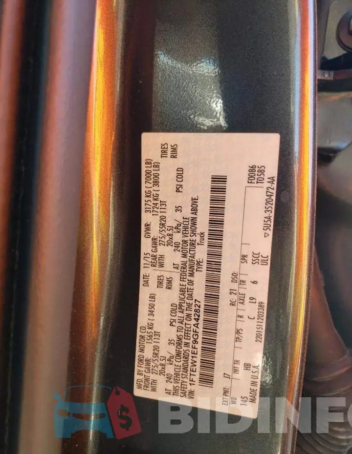 1FTEW1EF9GFA42827 Photo# 13