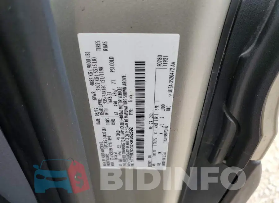 1FTYR2CG2KKB52592 Photo# 13