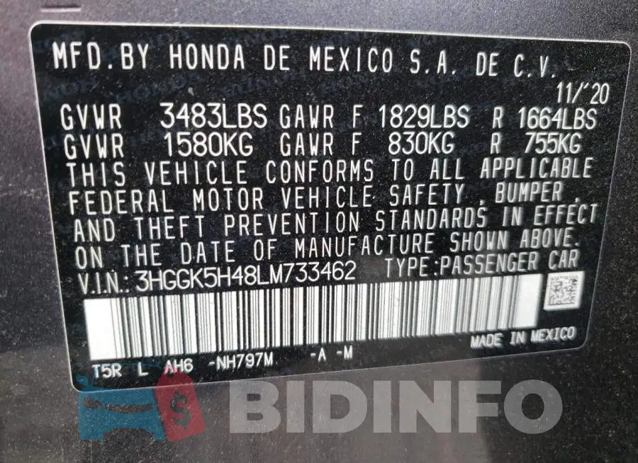 3HGGK5H48LM733462 Photo# 10
