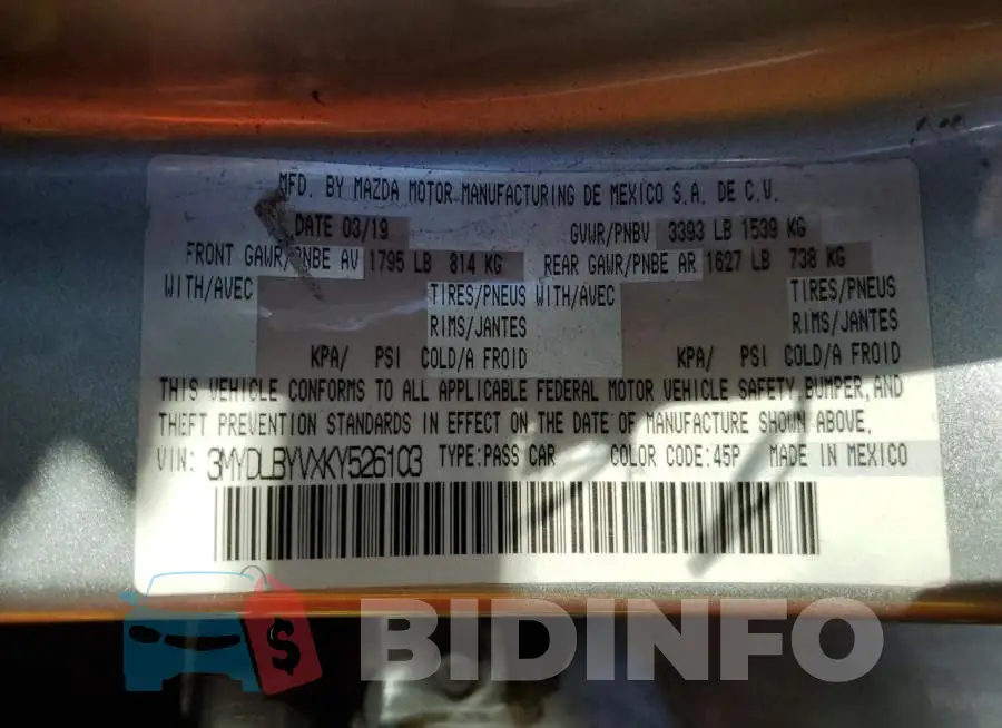 3MYDLBYVXKY526103 Photo# 10