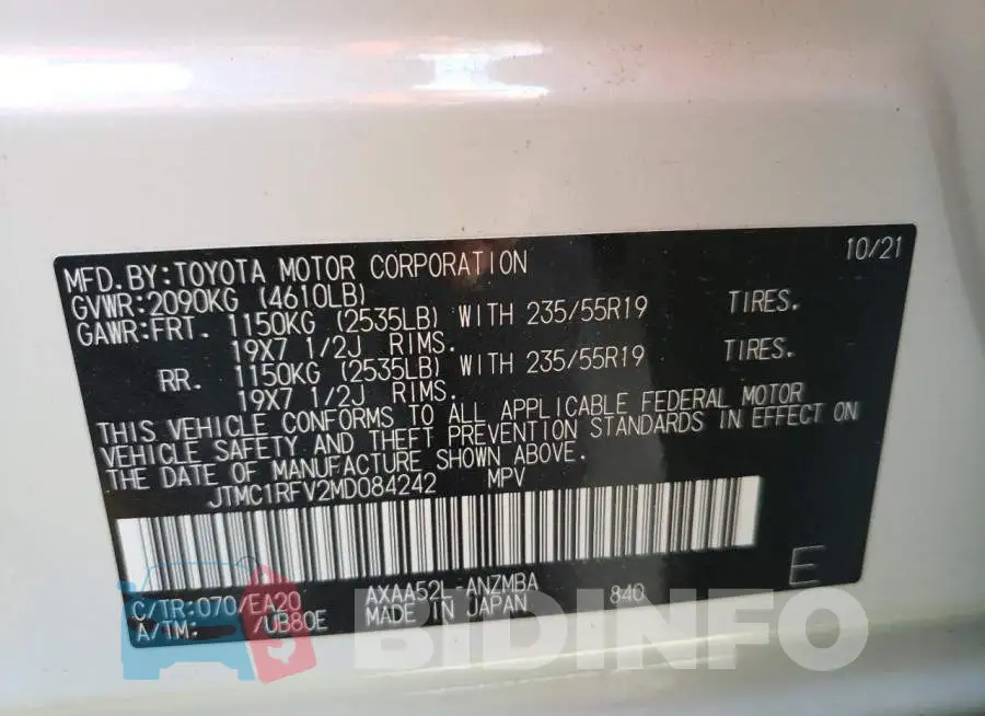 JTMC1RFV2MD084242 Photo# 10