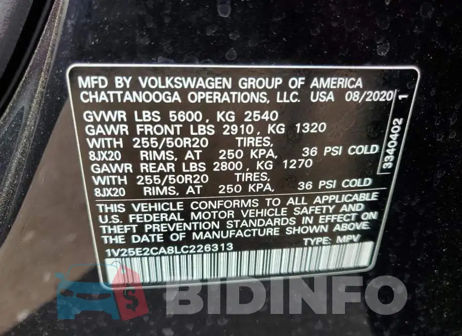 1V25E2CA8LC226313 Photo# 10