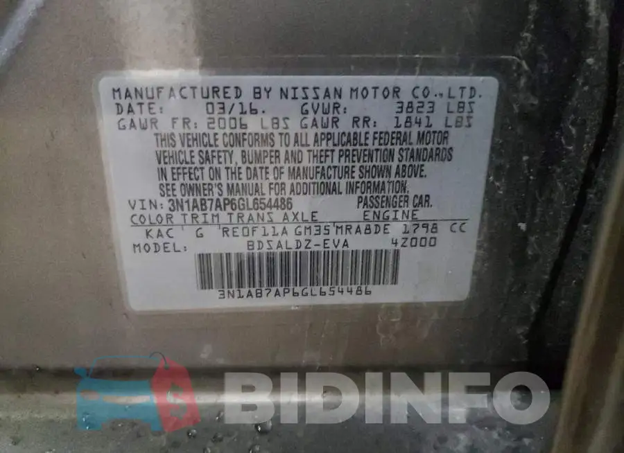 3N1AB7AP6GL654486 Photo# 12