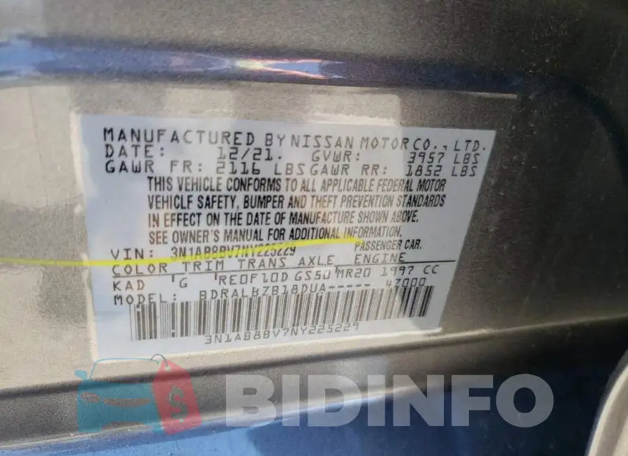 3N1AB8BV7NY225229 Photo# 10