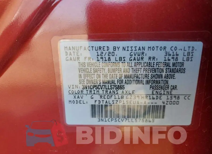 3N1CP5CV7LL575865 Photo# 10