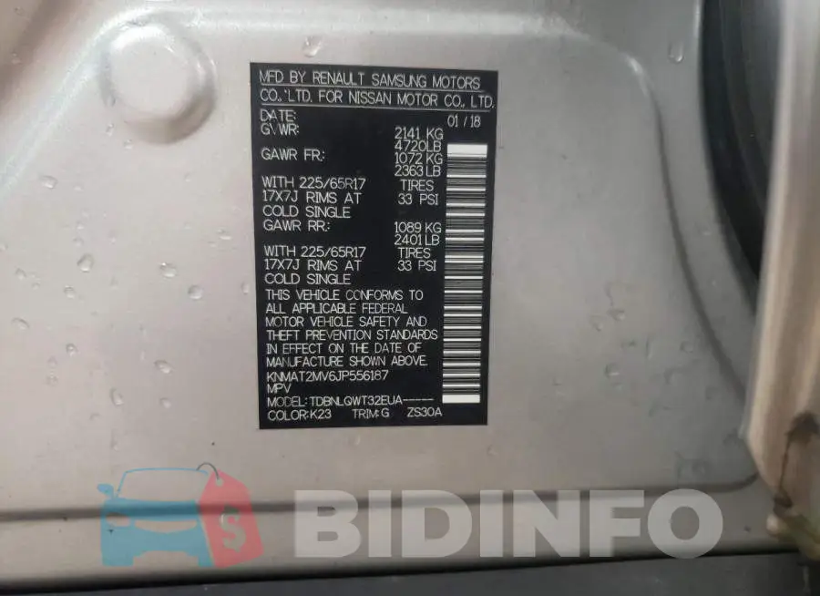 KNMAT2MV6JP556187 Photo# 10