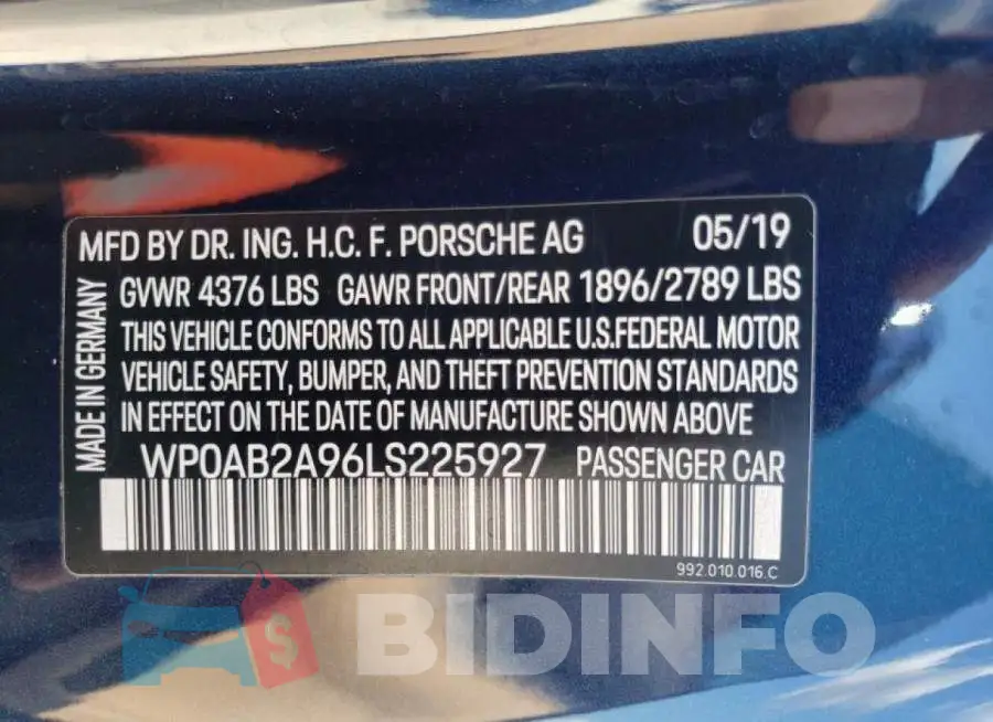 WP0AB2A96LS225927 Photo# 10