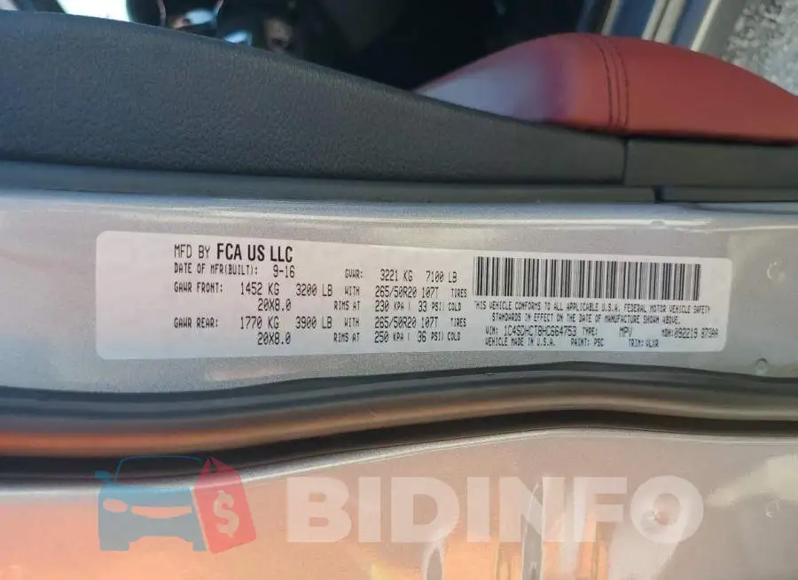 1C4SDHCT8HC664753 Photo# 10
