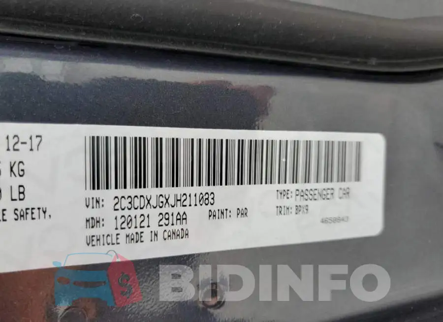 2C3CDXJGXJH211083 Photo# 10
