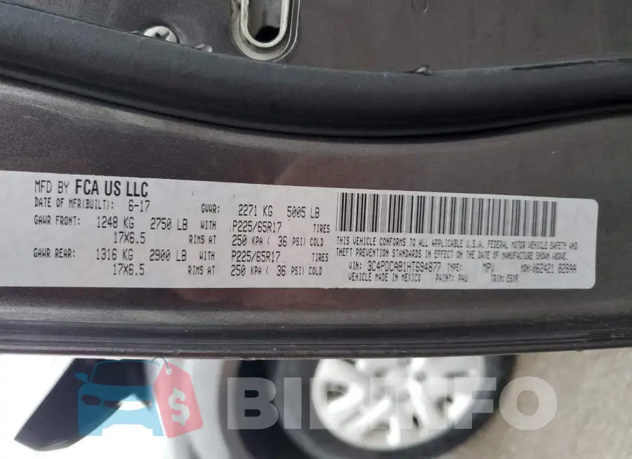 3C4PDCAB1HT694877 Photo# 10