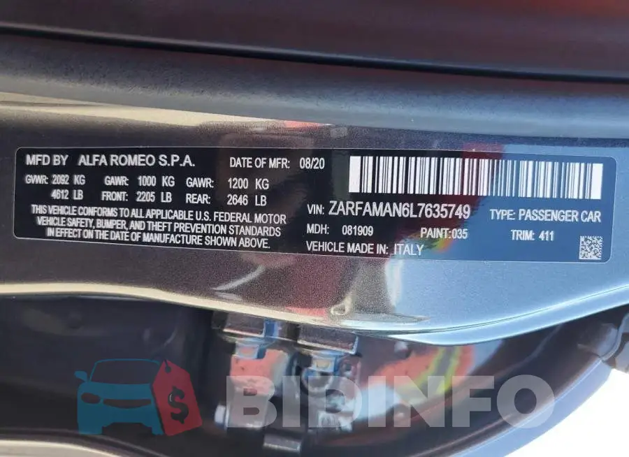 ZARFAMAN6L7635749 Photo# 10