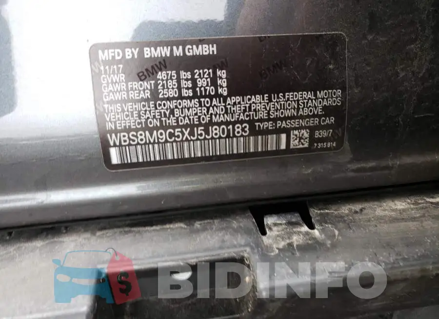 WBS8M9C5XJ5J80183 Photo# 10