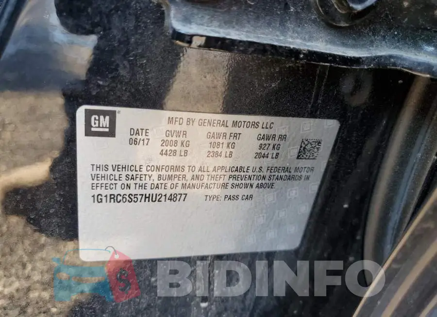 1G1RC6S57HU214877 Photo# 10