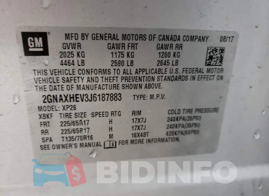 2GNAXHEV3J6187883 Photo# 10