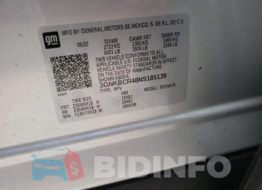 3GNKBCR48NS185139 Photo# 10