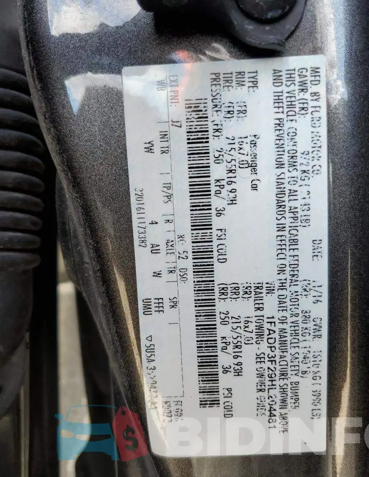 1FADP3F29HL204481 Photo# 10