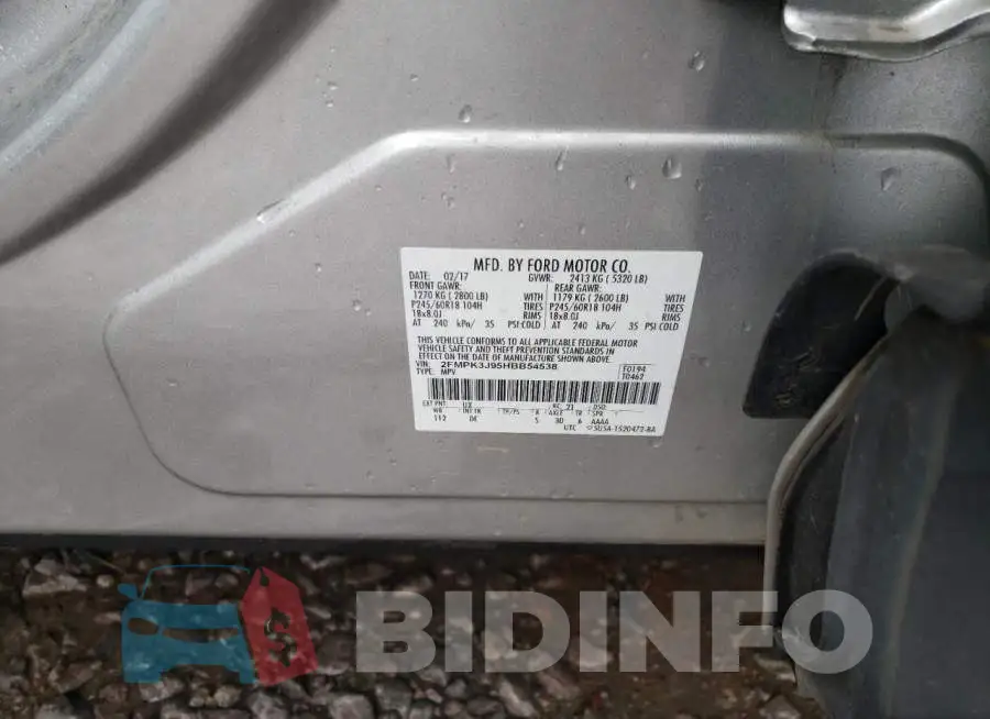 2FMPK3J95HBB54538 Photo# 10
