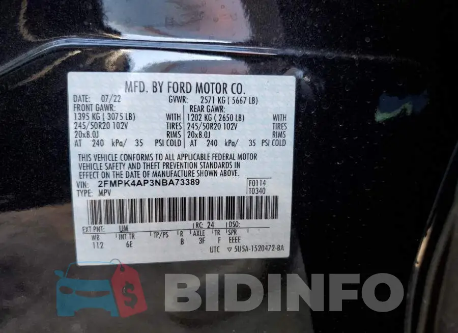 2FMPK4AP3NBA73389 Photo# 10