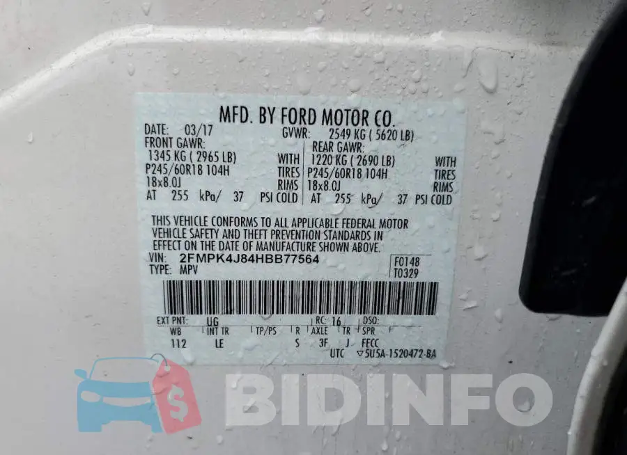 2FMPK4J84HBB77564 Photo# 10