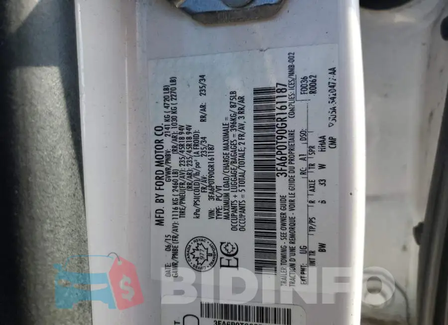 3FA6P0T90GR161187 Photo# 10